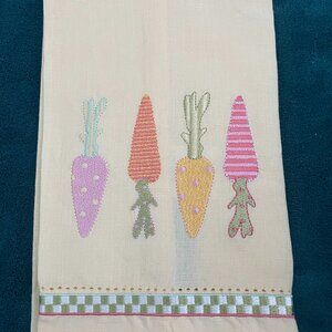 Winter Sale!! MacKenzie Childs Tea Towel "Egg Hunt"